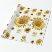 Sonnenblumen aus Papier Geschenkpapier (Ungerollt)