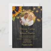 Sonnenblumen aus Stall Foto UAWG in einer Hochzeit Einladung (Vorderseite)