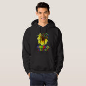 Sonnenblumen Autismus Puzzle Piece Cooles Bewussts Hoodie (Vorne ganz)