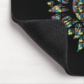 Sonnenblumen Autismus Puzzle Piece Ribbon Coole Au Mousepad (Ecke)
