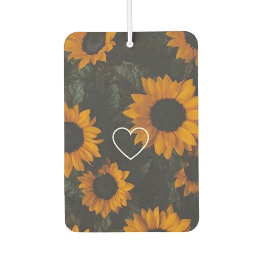 Sonnenblumen Autolufterfrischer (Vorderseite)