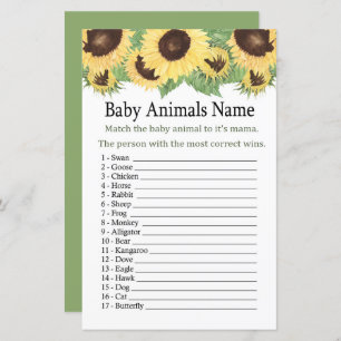 Sonnenblumen Baby Animes Name Game