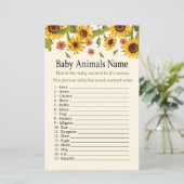 Sonnenblumen Baby Animes Name Game (Stehend Vorderseite)