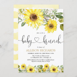 Sonnenblumen Baby Brunch Grün Weiß Blumen Einladung