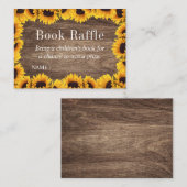 Sonnenblumen Baby Duschkabine Reservierung Eintrit Begleitkarte (Vorne/Hinten)