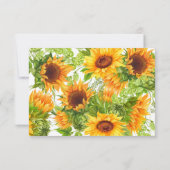 Sonnenblumen Baby Duwer Book Card Geschlecht neutr Einladung (Rückseite)