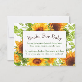Sonnenblumen Baby Duwer Book Card Geschlecht neutr Einladung