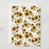 Sonnenblumen Baby Foto Geburtserklärung Ankündigung (Rückseite)