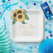 Sonnenblumen Baby in Bloom Baby Duschpapier Teller (Party)