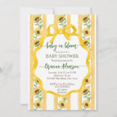Sonnenblumen Baby in blühender Babydusche Einladung (Vorderseite)
