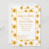 Sonnenblumen Baby in Blütendusche Einladung (Vorderseite)