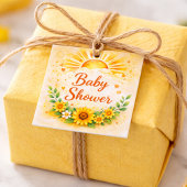 Sonnenblumen-Baby-Shower-Blumendesign Geschenkanhänger