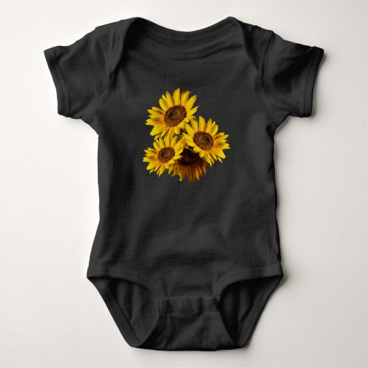 Sonnenblumen baby strampler (Vorderseite)