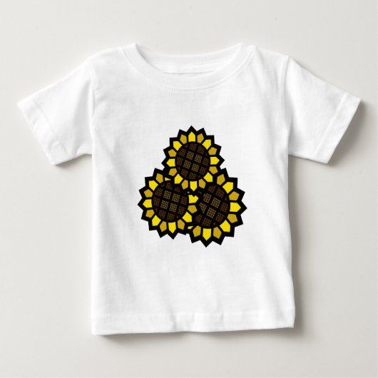 Sonnenblumen Baby T-shirt (Vorderseite)