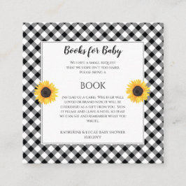 Sonnenblumen Babydusche Anfrage Begleitkarte