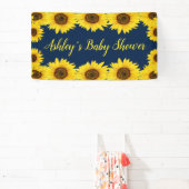 Sonnenblumen Babydusche Hintergrund Navy Blumenpro Banner (InSitu)