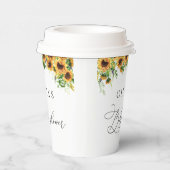 Sonnenblumen-Babydusche Papiertüten Pappbecher (Rechts)