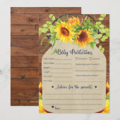 Sonnenblumen-Babyprognosen und Ratschläge Einladung (Vorne/Hinten)