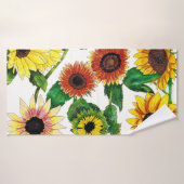 Sonnenblumen-Badehandtuch Badehandtuch (Badehandtuch)