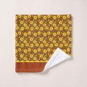 Sonnenblumen Badehandtuch Set (Waschlappen)