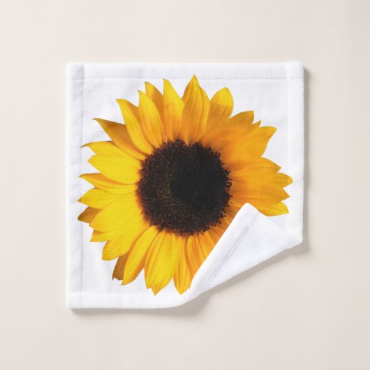 Sonnenblumen Badehandtuch Set (Waschlappen)