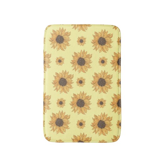 Sonnenblumen Badematte (Vorderseite Vertikal)