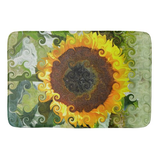 SONNENBLUMEN BADEMATTE (Vorderseite)