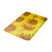 Sonnenblumen Badematte (Schrägansicht)