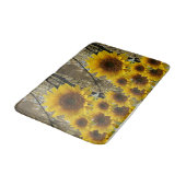 Sonnenblumen Badezimmer Badematte (Schrägansicht)