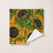 Sonnenblumen Badhandtuch Set (Waschlappen)