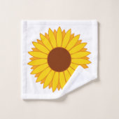 Sonnenblumen Badhandtuch Set (Waschlappen)