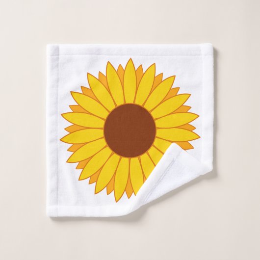 Sonnenblumen Badhandtuch Set (Waschlappen)