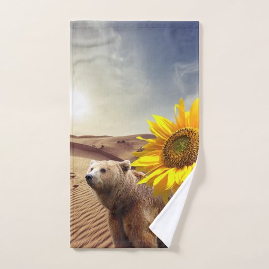 Sonnenblumen Bär Badehandtuch Sets (Handtuch)