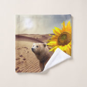 Sonnenblumen Bär Badehandtuch Sets (Waschlappen)