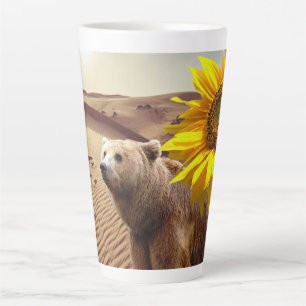 Sonnenblumen-Bär-Blumen-Latte-Mug Milchtasse