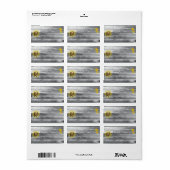 Sonnenblumen Barn Wood Collection Monogram Adresse Adressaufkleber (Vorne)