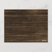Sonnenblumen-Barn-Wood-Hochzeit-Tischnummer Postkarte (Rückseite)