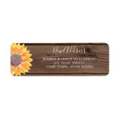 Sonnenblumen Barn Wood Neue Zuhause Rücksendeadres (Vorne)