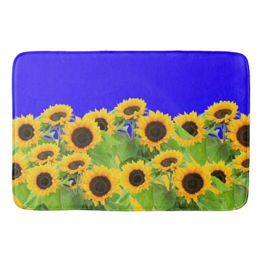 Sonnenblumen Bath Mat ukrainische Flaggenfarben Badematte (Vorderseite)