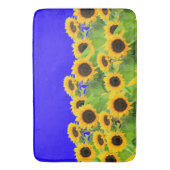 Sonnenblumen Bath Mat ukrainische Flaggenfarben Badematte (Vorderseite Vertikal)