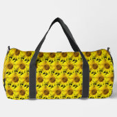 Sonnenblumen Baumkruste. BG Color Black Duffle Bag (Vorderseite)