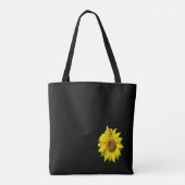 Sonnenblumen Baumkruste. BG Color Black Tot Bag Tasche (Rückseite)