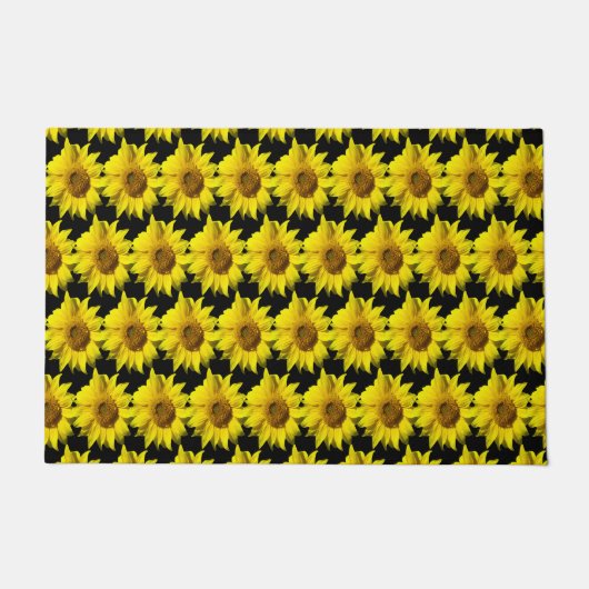 Sonnenblumen Baumkruste. BG Schwarze Türmatte (Vorderseite)