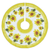 Sonnenblumen-Baumskirt Polyester Weihnachtsbaumdecke (Vorderseite)
