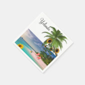 Sonnenblumen Beach Paper Napkins Serviette (Ecke)