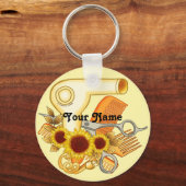 Sonnenblumen Beautician Schlüsselanhänger (Vorderseite)