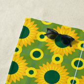 Sonnenblumen bedrucktes Strandtuch (Beispiel)