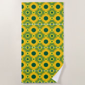 Sonnenblumen bedrucktes Strandtuch (Vorderseite)