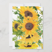 Sonnenblumen Beerdigung Feier des Lebens Ankündigu Einladung (Rückseite)