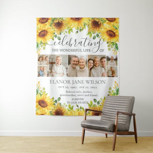 Sonnenblumen Beerdigung Gedenkstätte 7 Fotos Colla Wandteppich (Beispiel)